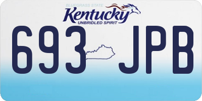 KY license plate 693JPB