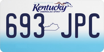 KY license plate 693JPC