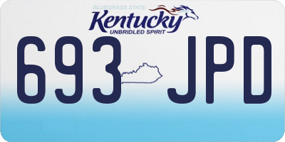 KY license plate 693JPD