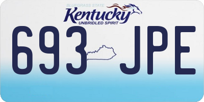 KY license plate 693JPE