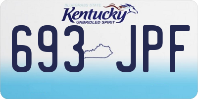 KY license plate 693JPF