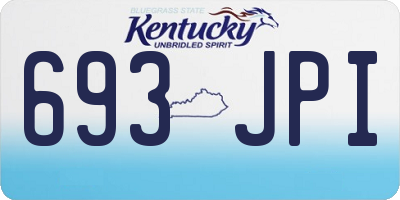 KY license plate 693JPI