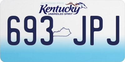 KY license plate 693JPJ