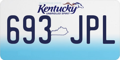 KY license plate 693JPL