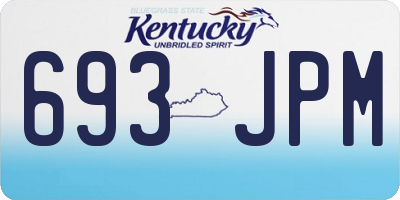 KY license plate 693JPM