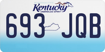 KY license plate 693JQB