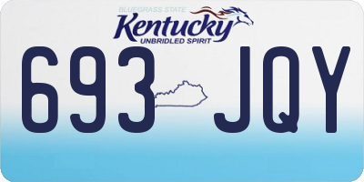 KY license plate 693JQY