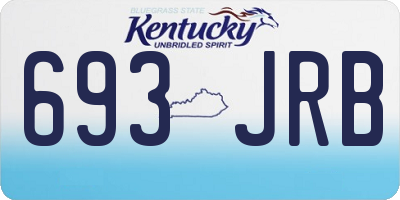 KY license plate 693JRB