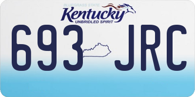 KY license plate 693JRC