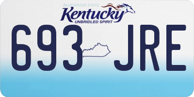 KY license plate 693JRE