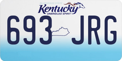 KY license plate 693JRG