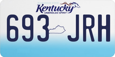 KY license plate 693JRH