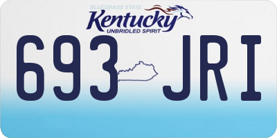KY license plate 693JRI