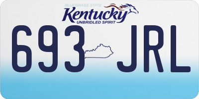 KY license plate 693JRL