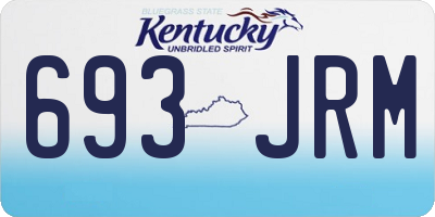 KY license plate 693JRM