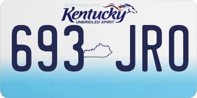 KY license plate 693JRO