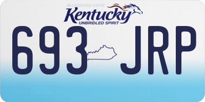 KY license plate 693JRP