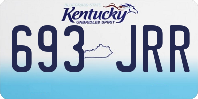 KY license plate 693JRR