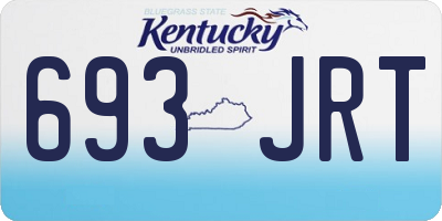 KY license plate 693JRT