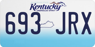 KY license plate 693JRX