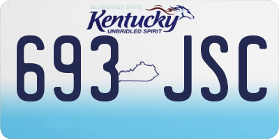 KY license plate 693JSC