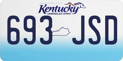 KY license plate 693JSD