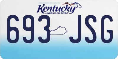 KY license plate 693JSG