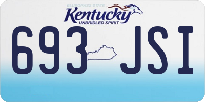 KY license plate 693JSI