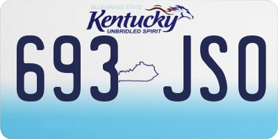 KY license plate 693JSO