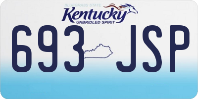 KY license plate 693JSP
