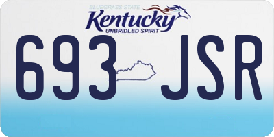KY license plate 693JSR
