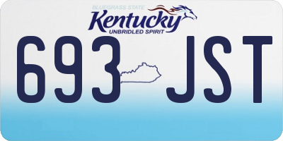 KY license plate 693JST