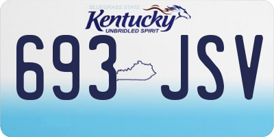 KY license plate 693JSV