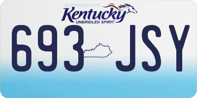 KY license plate 693JSY