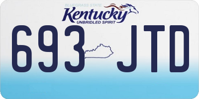 KY license plate 693JTD