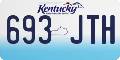 KY license plate 693JTH