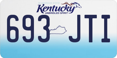 KY license plate 693JTI