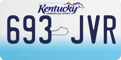 KY license plate 693JVR