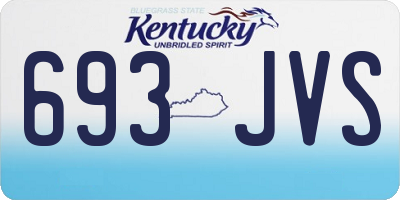 KY license plate 693JVS