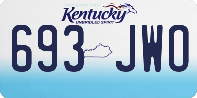 KY license plate 693JWO