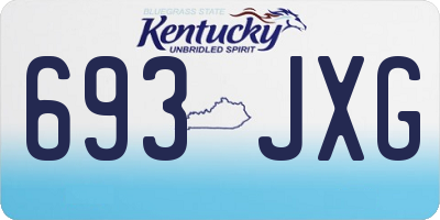 KY license plate 693JXG