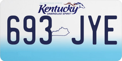 KY license plate 693JYE