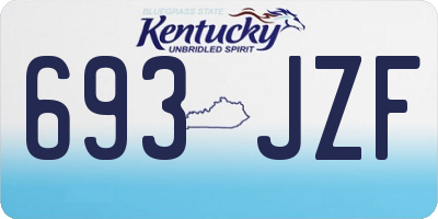 KY license plate 693JZF