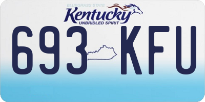 KY license plate 693KFU