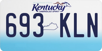 KY license plate 693KLN