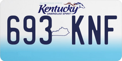 KY license plate 693KNF
