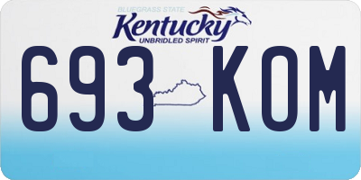 KY license plate 693KOM