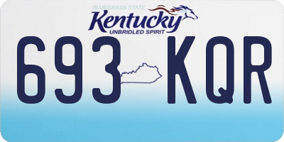 KY license plate 693KQR