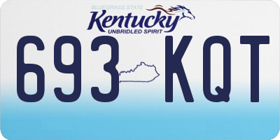KY license plate 693KQT