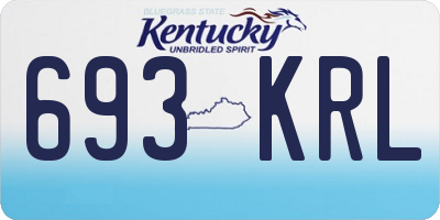 KY license plate 693KRL